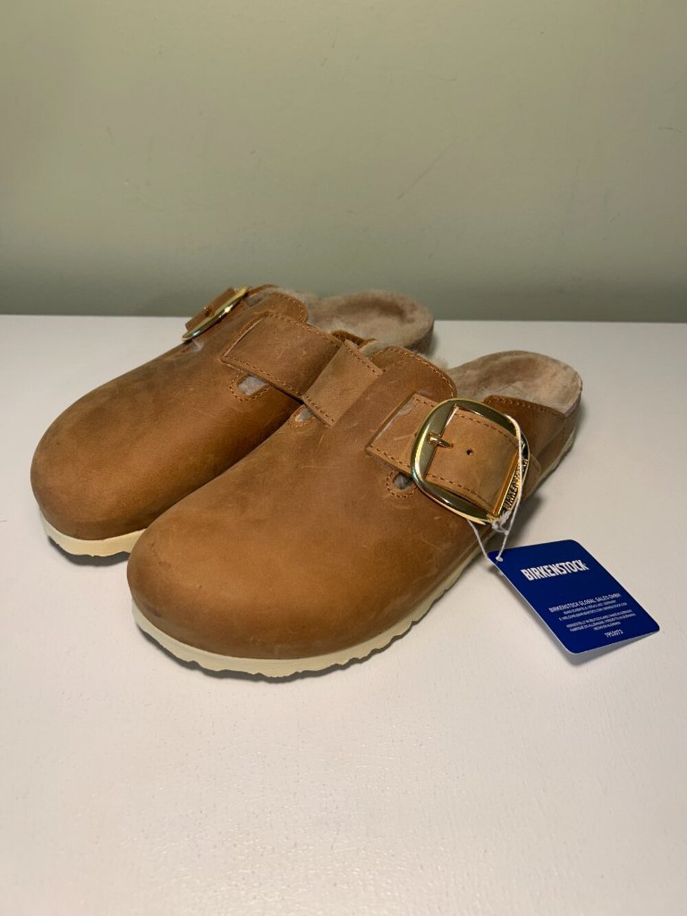 Birkenstock Boston Big Buckle Shearling Clogs